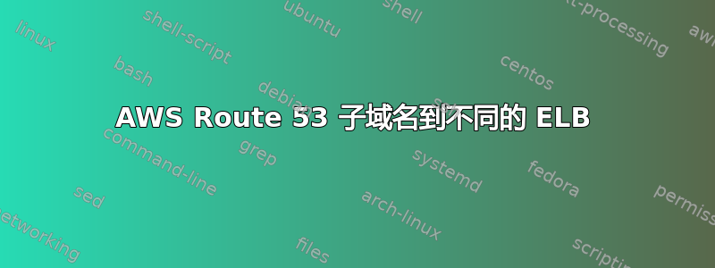 AWS Route 53 子域名到不同的 ELB