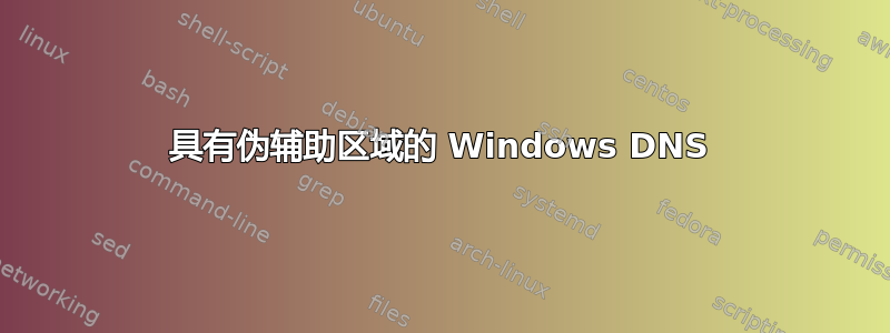 具有伪辅助区域的 Windows DNS