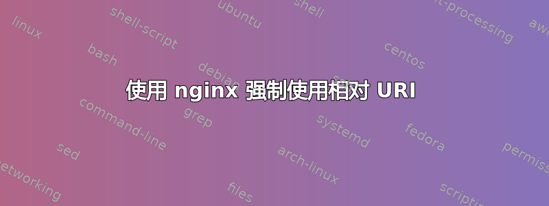 使用 nginx 强制使用相对 URI