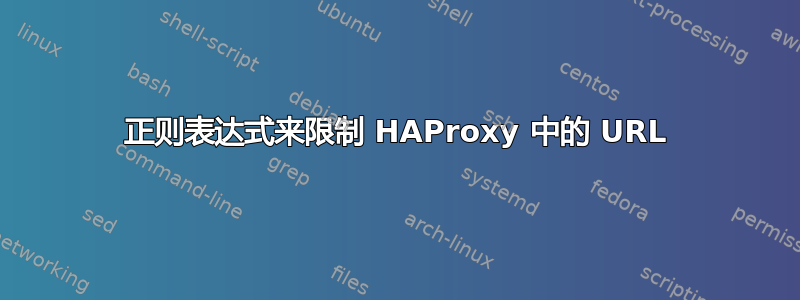 正则表达式来限制 HAProxy 中的 URL