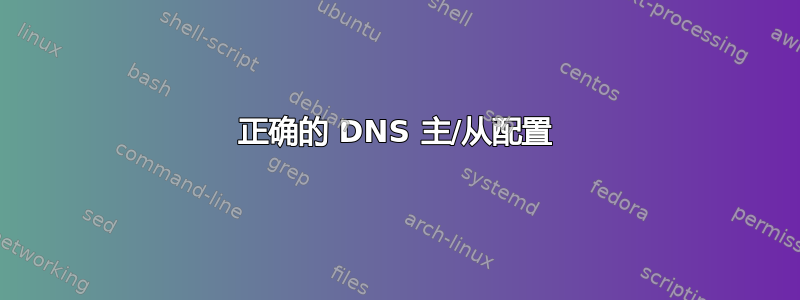 正确的 DNS 主/从配置