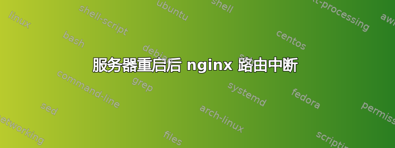 服务器重启后 nginx 路由中断