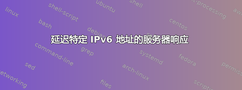 延迟特定 IPv6 地址的服务器响应