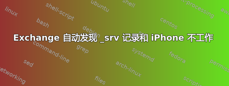 Exchange 自动发现 _srv 记录和 iPhone 不工作