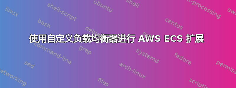 使用自定义负载均衡器进行 AWS ECS 扩展