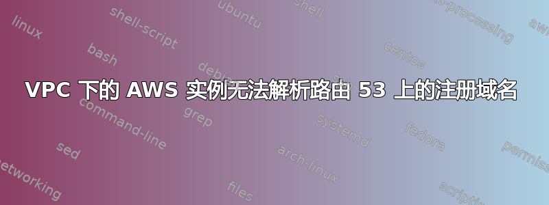 VPC 下的 AWS 实例无法解析路由 53 上的注册域名