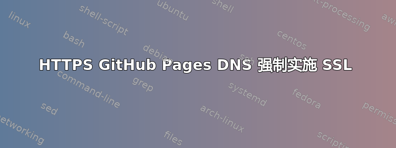 HTTPS GitHub Pages DNS 强制实施 SSL