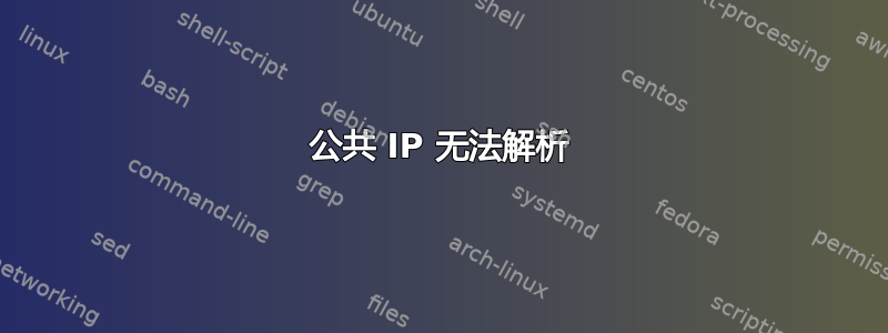 公共 IP 无法解析