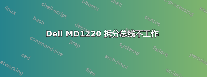 Dell MD1220 拆分总线不工作