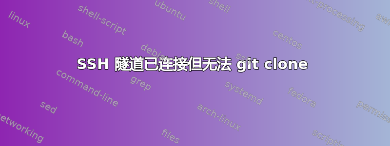 SSH 隧道已连接但无法 git clone