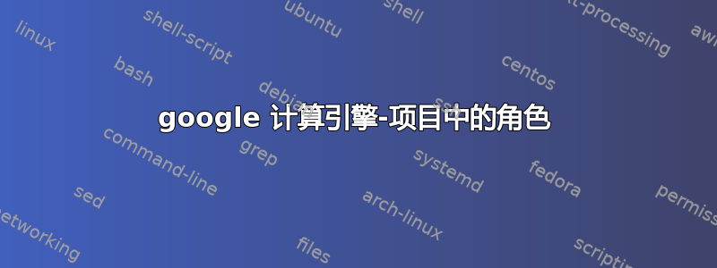 google 计算引擎-项目中的角色