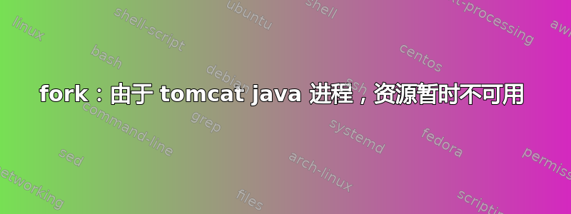 fork：由于 tomcat java 进程，资源暂时不可用