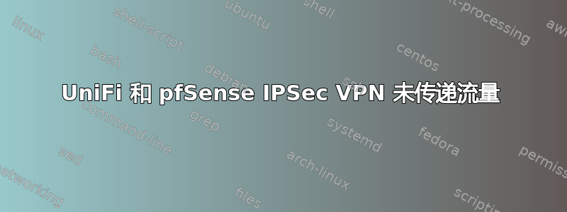 UniFi 和 pfSense IPSec VPN 未传递流量