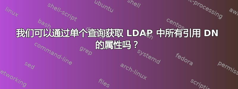 我们可以通过单个查询获取 LDAP 中所有引用 DN 的属性吗？