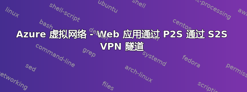 Azure 虚拟网络 - Web 应用通过 P2S 通过 S2S VPN 隧道