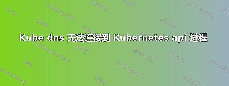 Kube dns 无法连接到 Kubernetes api 进程