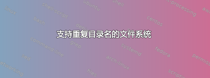 支持重复目录名的文件系统