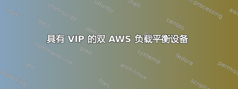 具有 VIP 的双 AWS 负载平衡设备