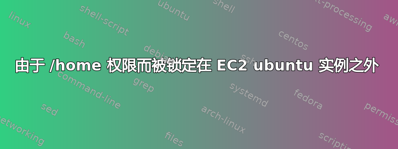 由于 /home 权限而被锁定在 EC2 ubuntu 实例之外