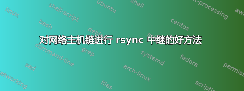 对网络主机链进行 rsync 中继的好方法