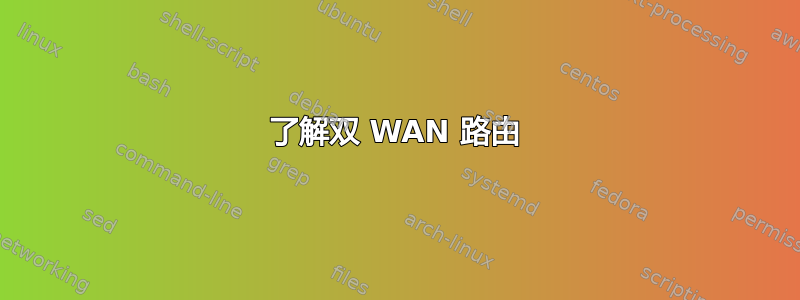 了解双 WAN 路由