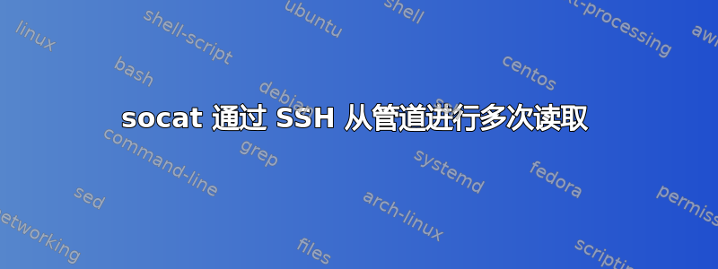 socat 通过 SSH 从管道进行多次读取