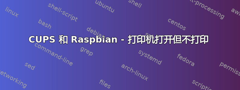 CUPS 和 Raspbian - 打印机打开但不打印