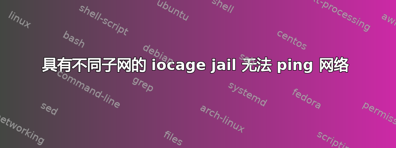 具有不同子网的 iocage jail 无法 ping 网络