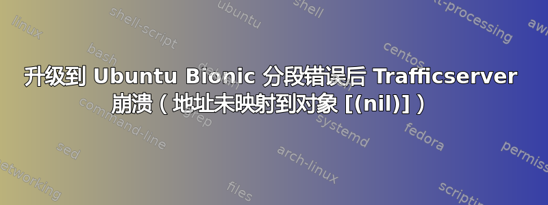 升级到 Ubuntu Bionic 分段错误后 Trafficserver 崩溃（地址未映射到对象 [(nil)]）