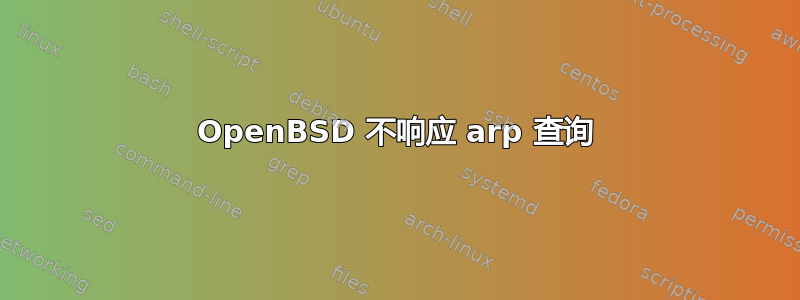 OpenBSD 不响应 arp 查询