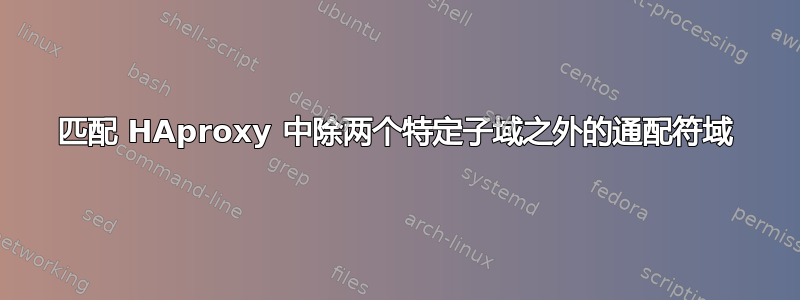 匹配 HAproxy 中除两个特定子域之外的通配符域