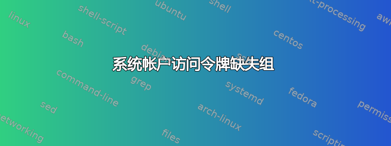 系统帐户访问令牌缺失组