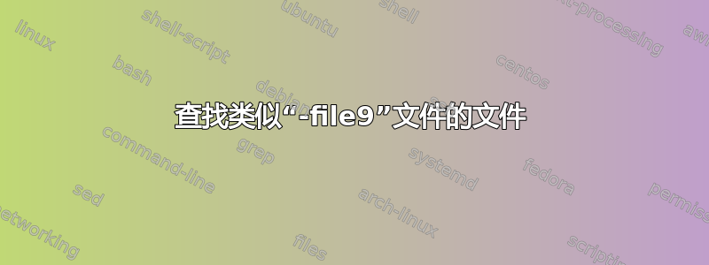 查找类似“-file9”文件的文件