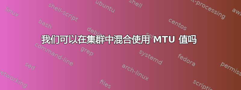 我们可以在集群中混合使用 MTU 值吗