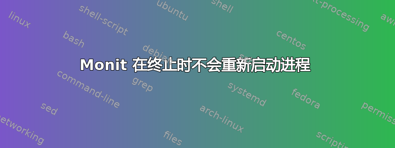 Monit 在终止时不会重新启动进程