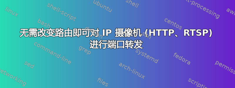 无需改变路由即可对 IP 摄像机 (HTTP、RTSP) 进行端口转发