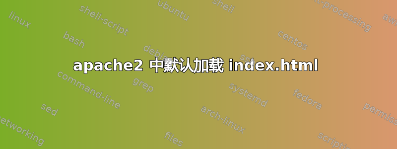 apache2 中默认加载 index.html