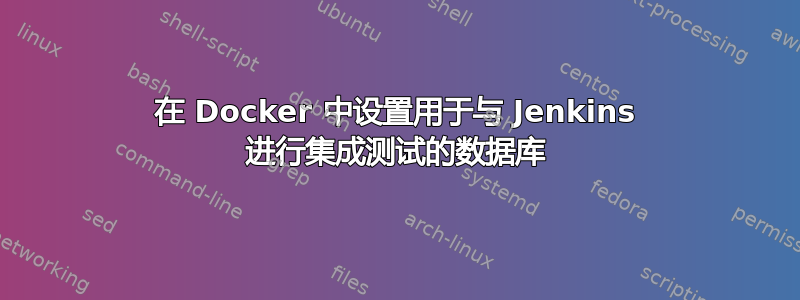 在 Docker 中设置用于与 Jenkins 进行集成测试的数据库