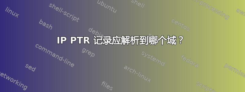 IP PTR 记录应解析到哪个域？