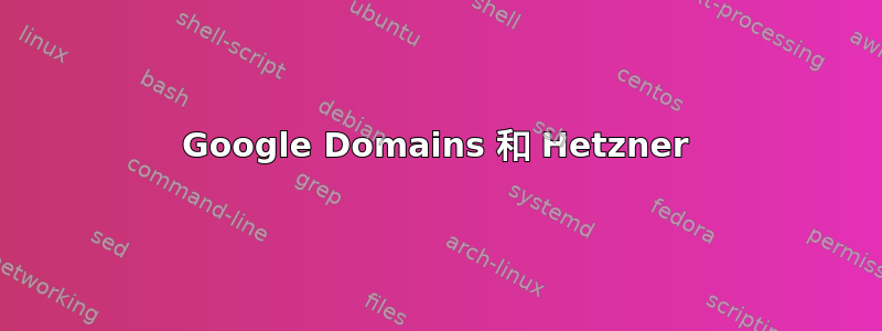 Google Domains 和 Hetzner