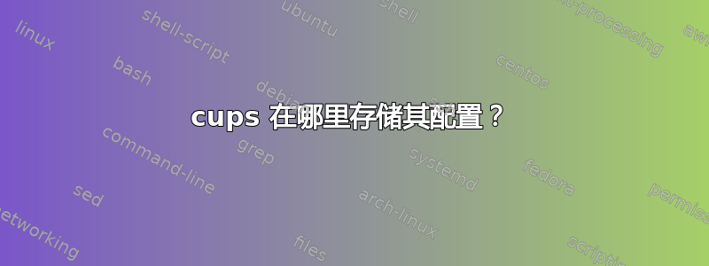 cups 在哪里存储其配置？