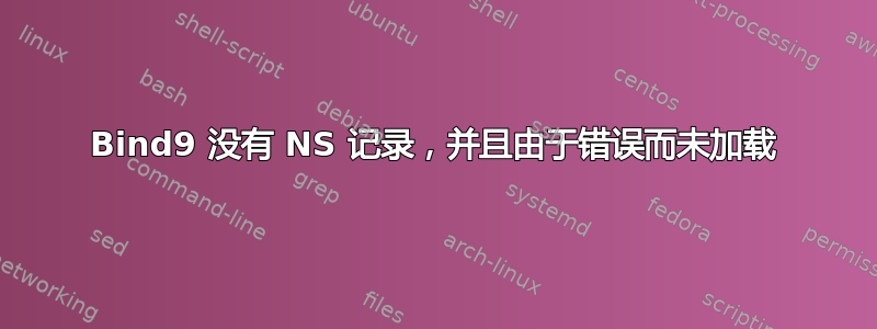 Bind9 没有 NS 记录，并且由于错误而未加载