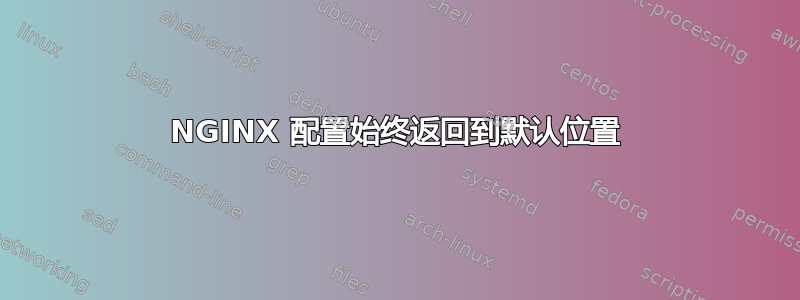 NGINX 配置始终返回到默认位置