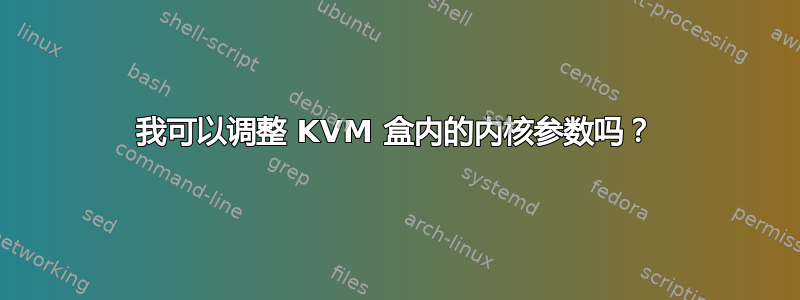 我可以调整 KVM 盒内的内核参数吗？