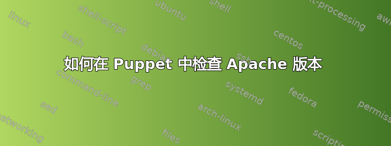 如何在 Puppet 中检查 Apache 版本