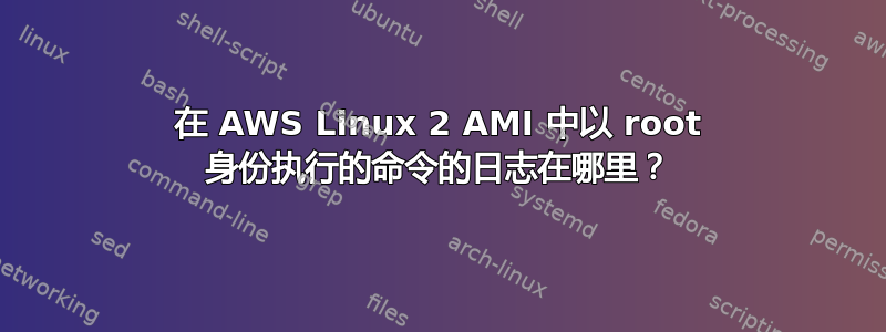 在 AWS Linux 2 AMI 中以 root 身份执行的命令的日志在哪里？