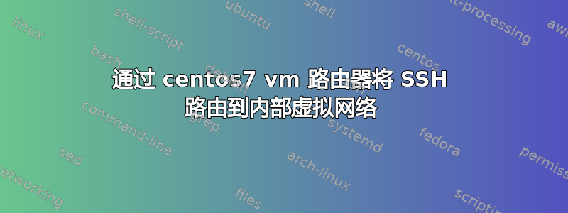 通过 centos7 vm 路由器将 SSH 路由到内部虚拟网络