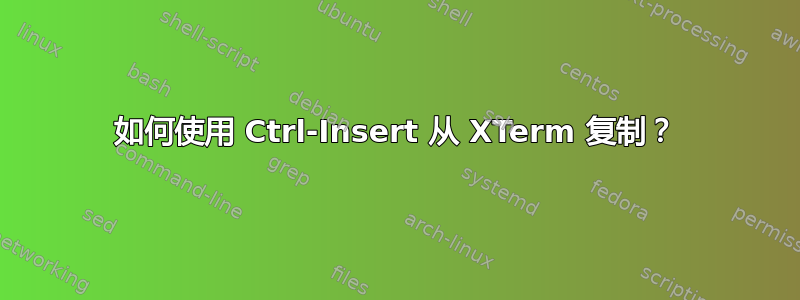 如何使用 Ctrl-Insert 从 XTerm 复制？