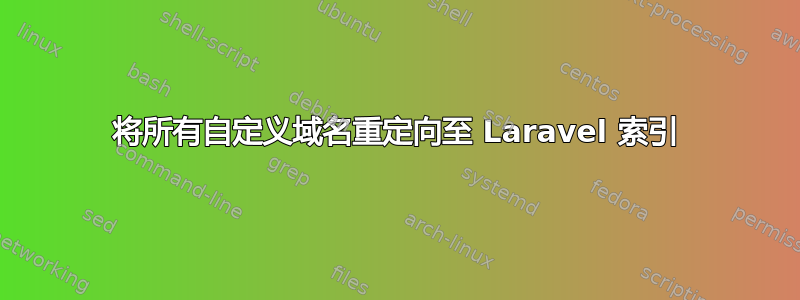 将所有自定义域名重定向至 Laravel 索引