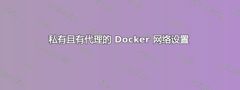 私有且有代理的 Docker 网络设置